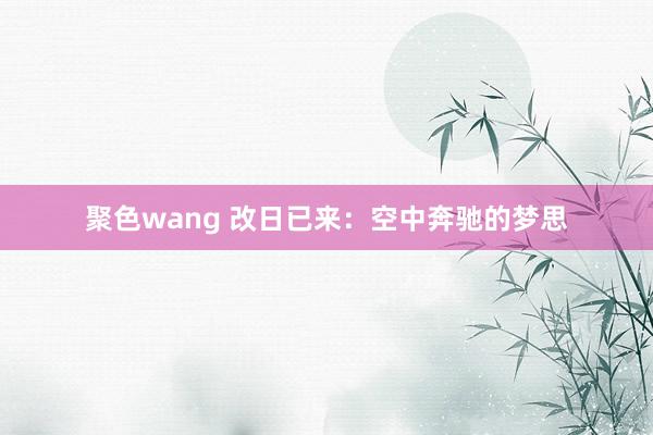 聚色wang 改日已来：空中奔驰的梦思